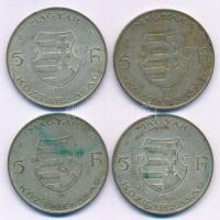 1947. 5Ft Ag "Kossuth" (4x) T:XF-VF patina Adamo F8.1