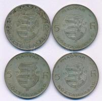 1947. 5Ft Ag "Kossuth" (4x) T:VFF patina Adamo F8.1