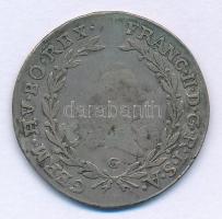 1797G 20kr Ag "I. Ferenc" Nagybánya T:F patina Hungary 1797G 20 Kreuzer Ag "Franz I" Baia Mare C:F patina Unger III.: 1375.c, Huszár: 1966, Adamo C28