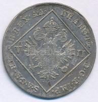 1802G 7kr Ag "I. Ferenc" Nagybánya, 1795. 12kr érme lapkájára felülverve T:XF  Huszár: 2014., Unger III.: 1395.c