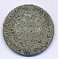 1835E 20kr Ag "I. Ferenc" Gyulafehérvár T:XF,VF patina
Hungary 1835E 20 Kreuzer Ag "...