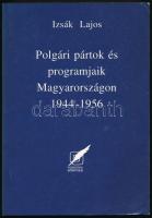 Izsák Lajos: Polgári pártok és programjaik Magyarországon 1944-1956. A szerző, Izsák Lajos (1943-) történész professzor által Szuhay Miklós (1928-2017) professzor, gazdaságtörténésznek DEDIKÁLT! Bp., 1994, Pannónia Könyvek. Kiadói papírkötés.