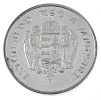 1997. "Magyar Hiszekegy" Ag emlékérem sérült dísztokban tanúsítvánnyal (31,29g/0.925/32mm) T:PP