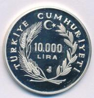 Törökország 1988. 10.000L Ag "Téli Olimpia 1988 Calgary" T:PP ujjlenyomat, folt
Turkey 19...