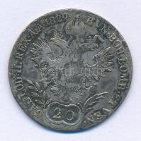 1829E 20kr Ag "I. Ferenc" Gyulafehérvár T:F ph, patina Hungary 1829E 20 Kreuzer Ag "F...