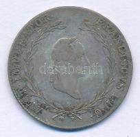 1827E 20kr Ag "I. Ferenc" Gyulafehérvár T:VF patina Hungary 1827E 20 Kreuzer Ag "Franz I" Alba Iulia C:VF patina Unger III.: 1380.b, Huszár: 1980, Adamo C33