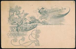 cca 1900-1910 Divatos öltözetű hölgyek és urak csoportképe, keményhátú kabinetfotó, dekoratív hátlap...