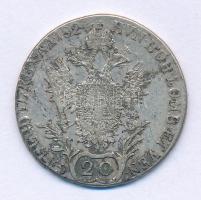 1824E 20kr Ag "I. Ferenc" Gyulafehérvár T:F patina
Hungary 1824E 20 Kreuzer Ag "Fran...