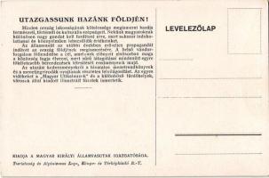 Utazgassunk Hazánk Földjén! A Magyar Királyi Államvasutak (MÁV) Art Deco vasúti turisztikai reklám k...