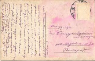 1918 Mosonszentjános, Jánossomorja; Fő utca, templom (EK)