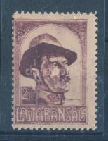 Nyugat-Magyarország VII. 1921 20f barna színpróbanyomat, Bodor vizsgálójellel