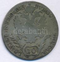 1815B 10kr Ag "I. Ferenc" (3,42g) T:F patina Huszár: 1989., Unger III.: 1385.