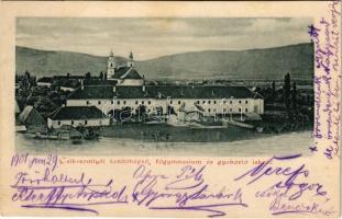 1901 Csíksomlyó, Sumuleu Ciuc; Tanítóképző, főgimnázium és gyakorló iskola. Jubileumi ünnepségen résztvevők aláírása / teachers training institute and school. + signatures