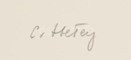 Hetey Katalin (1924-2010): Kompozíció. Szitanyomat, papír. Jelzett. Számozott (27/40). Lapméret: 54x...