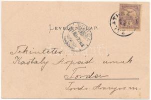 1901 Zalatna, Zlatna; Állami ipari szakiskola, Három templom, Takarékpénztár. W. Folberth kiadása / ...