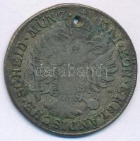 1795E 12kr Ag "II. Ferenc" T:F patina, ly. / Hungary 1795E 12 Kreuzer Ag "Franz II" C:F patina, hole Huszár: 2011., Unger III.: 1394.c