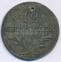 1795E 12kr Ag "II. Ferenc" T:F patina, ly. / Hungary 1795E 12 Kreuzer Ag "Franz II&qu...