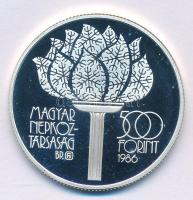 1986. 500Ft Ag "XV. Téli Olimpia Calgary 1988" kapszulában T:PP karc 
Adamo EM98