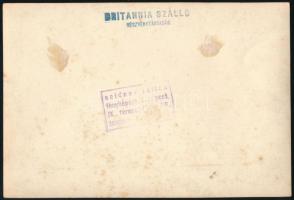 cca 1940 Bp., Britannia Szálló (később Béke Hotel) alagsori étteremhelyisége, Seidner Zoltán fénykép...