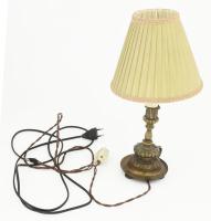 Bronz asztali lámpa, m: 39 cm