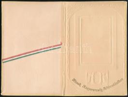 cca 1930-1940 "Édesanyámnak" feliratú, díszes, dombornyomott fényképtartó, angyalos-koroná...