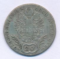 1804E 20kr Ag "I. Ferenc" Gyulafehérvár T:F patina
Hungary 1804E 20 Kreuzer Ag "Fran...