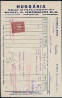 1930 Hungária Főzelék és Gyümölcskonzervgyár fejléces számla
