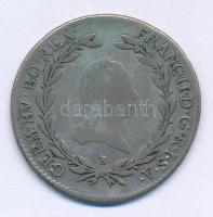 1793B 20kr Ag "I. Ferenc" T:F patina Hungary 1793B 20 Kreuzer Ag "Franz I" C:F patina Unger III.: 1375.a, Huszár: 1964., Adamo C28