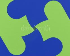 Gubis Mihály (1948-2006): Ölelkező forma. Szitanyomat, papír, jelzett a nyomaton. 31x31 cm