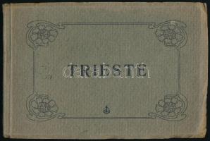 cca 1910 Trieste / Trieszt, album 20 db fekete-fehér képpel, szecessziós papírborítóval, 12x18 cm