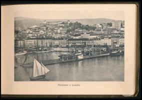 cca 1910 Trieste / Trieszt, album 20 db fekete-fehér képpel, szecessziós papírborítóval, 12x18 cm