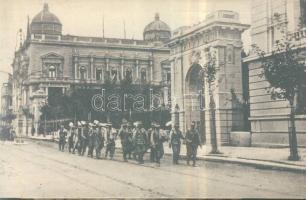 Belgrade Royal Residence with military marching