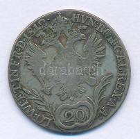 1812B 20kr Ag "I. Ferenc" T:F patina
Hungary 1812B 20 Kreuzer Ag "Franz I" C:F ...