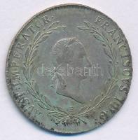 1827B 20kr Ag "I. Ferenc" T:XF,VF patina, juszt. Hungary 1827B 20 Kreuzer Ag "Franz I" C:XF,VF patina, adjusted Unger III.: 1380.a, Huszár: 1979, Adamo C33