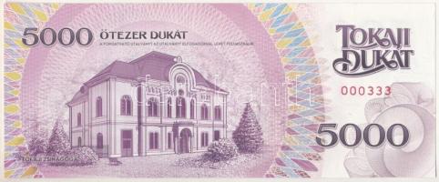 Hajdúnánás 2016. 5000 Tokaji Dukát "Comenius", "000333" sorszámmal T:UNC