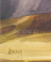 Humayer Erzsébet (1891 - 1923): Virág csendélet. Akvarell, papír, jelzett dekoratív üvegezett keretb...