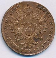 1800B 6kr Cu "I. Ferenc" T:XF,VF ph