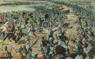 Military WWI Austrian troops fighting at Czestochowa (EK)
