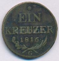 1816G 1kr Cu Nagybánya (Baia Mare) T:VF,F Huszár: 2060., Unger III.: 1406.c