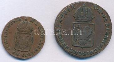 1816O 1/4kr Cu + 1kr Cu Oravicabánya (Oravi?a / Orawitz) T:VF
Huszár: 2060., Unger III.: 1406.b