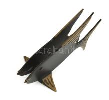 Walter Bosse: Hal. Patinázott réz, jelzés nélkül, 13x10,5 cm