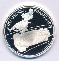 Franciaország 1990. 100Fr Ag &quot;XVI. Téli Olimpia - Albertville 1992 - Bob&quot; T:PP  France 1990. 100 Francs Ag &quot;16th Winter Olympics - Albertville 1992 - Bobsledding&quot; C:PP Krause KM#981