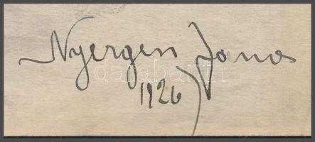 Nyergesi János (1895-1982): Lány a kútnál, 1926. Szén, papír, jelzett. Lapszéli apró sérüléssel, 23x...