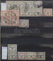 42 db Hivatalos bélyegen klf jelzett lemezhiba, lemezszakadás, közepes berakóban