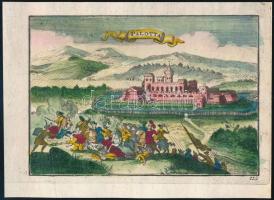 cca 1700 Várpalota (Palotta) látképe 1686 körül. Szenezett. Rézmetszet. Fer, De Nicholas: Amsterdam. 1693. / Etching. 11x15 cm képméret