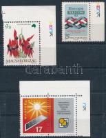 1992-1993 3 db klf ívsarki / ívszéli bélyeg nyomdai jelzésekkel R