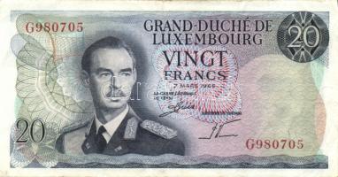 Luxemburg 1966. 20Fr T:II/III