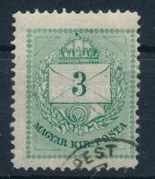 1874 3kr durva gyöngyjavítással (ex Lovász)