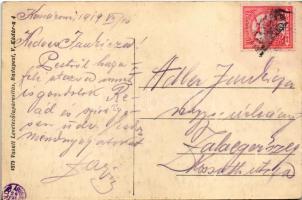 1919 Komárom, Komárnó; víztorony, labdarúgás, foci meccs. Vasúti levelezőlapárusítás 4979. / water t...