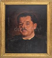 Jelzés nélkül: Nagybányai Nagy Jenő Sándor erdőtanácsos portréja, 1905. Olaj, falemez, Dekoratív fakeretben. 55x44,5 cm